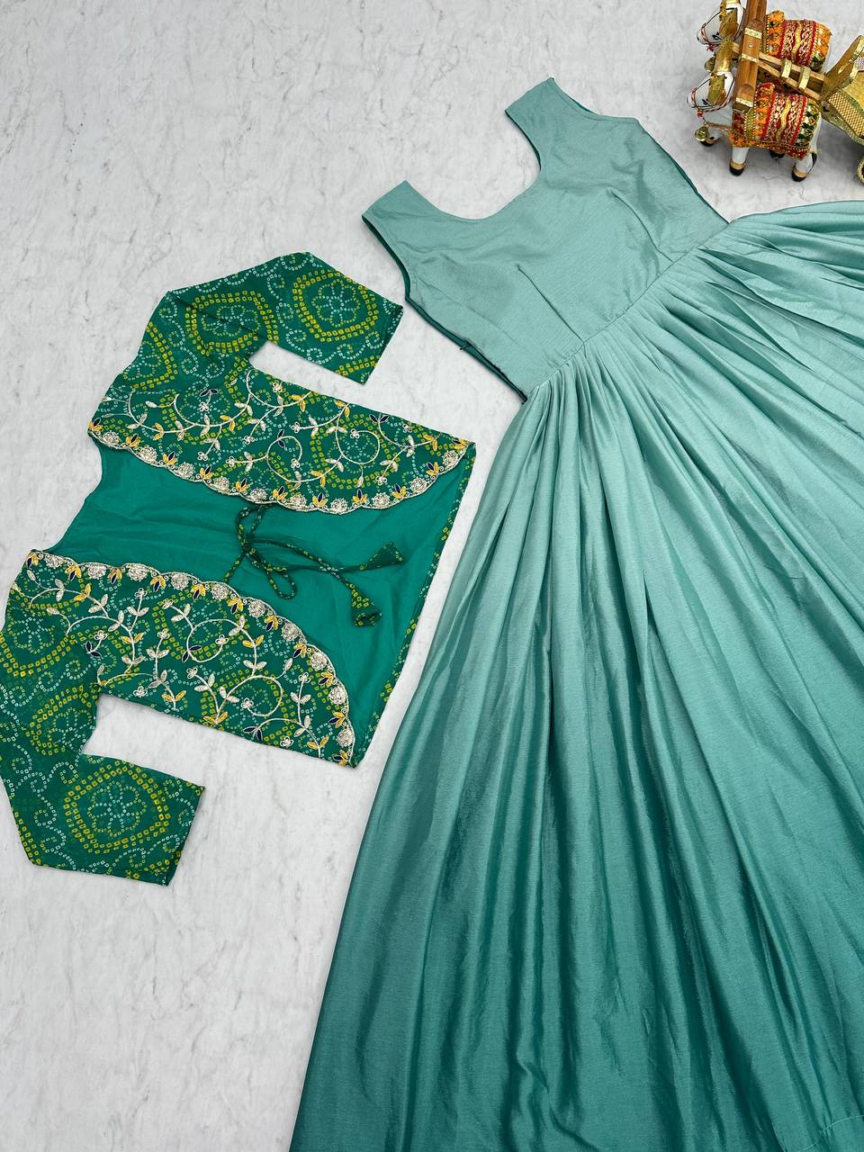 Festival Bandhej Jacket & Long Gown
