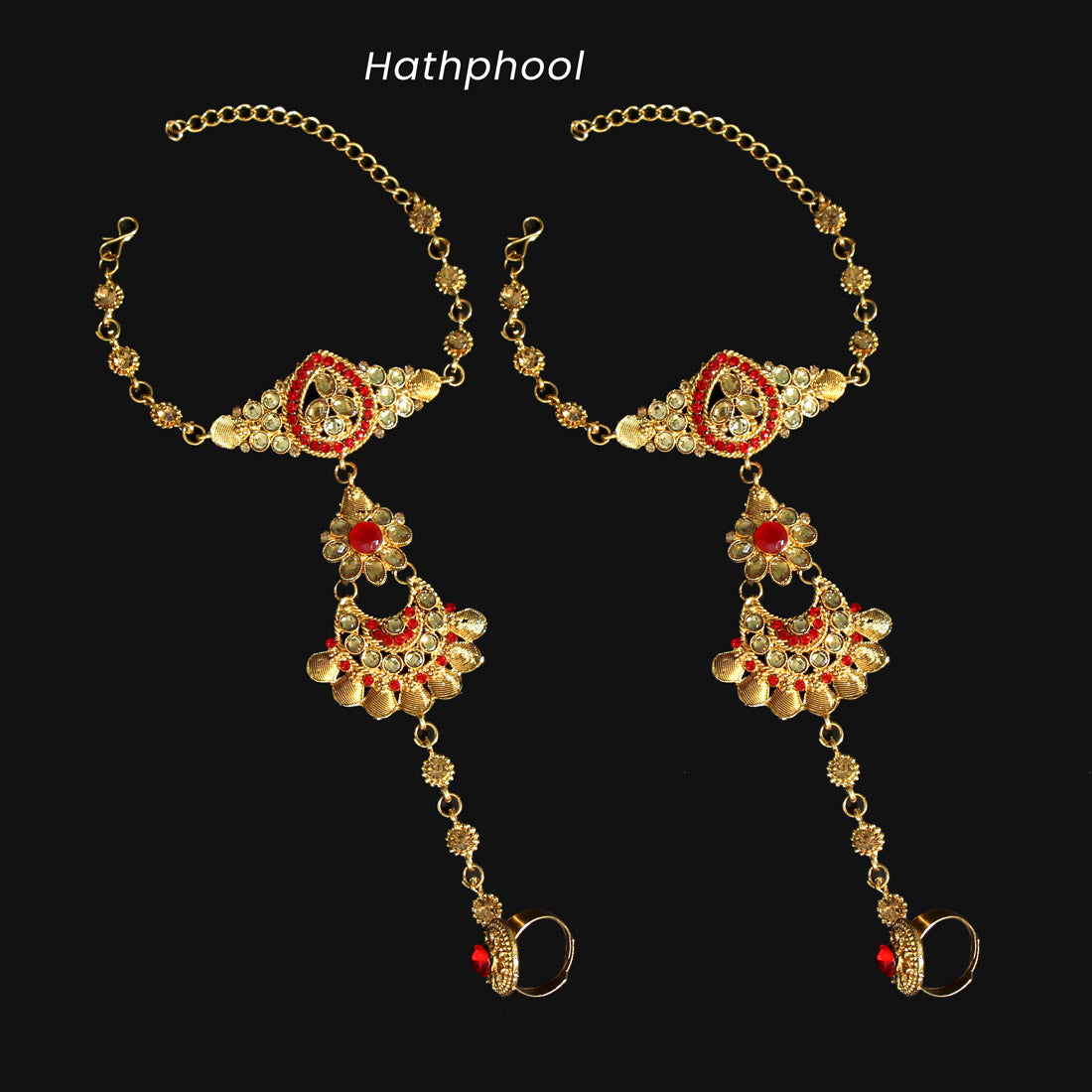 Red Color Kundan Bridal Set