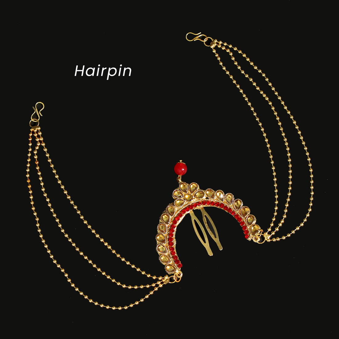 Red Color Kundan Bridal Set