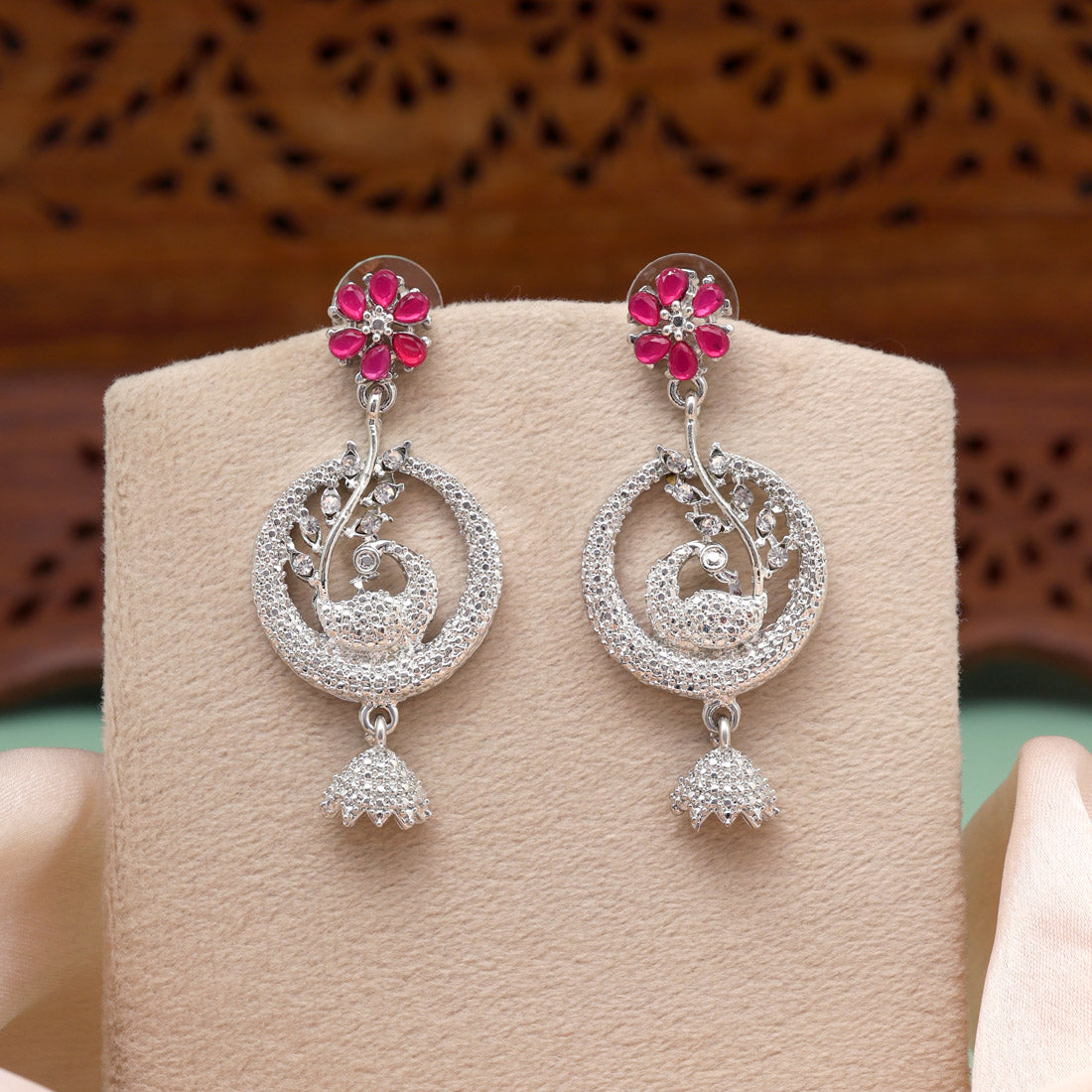 Festive Rani Color Fashion Earrings