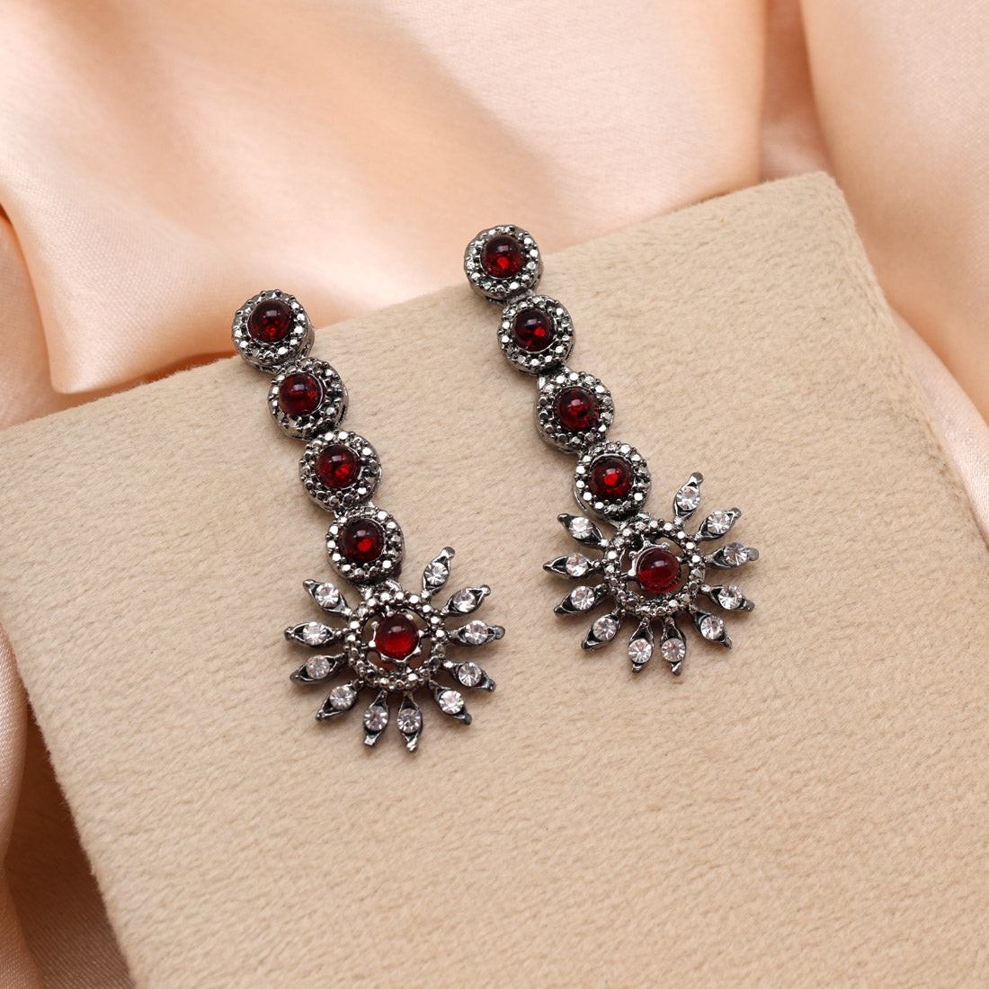 Sunset Orange Color Fashion Earrings