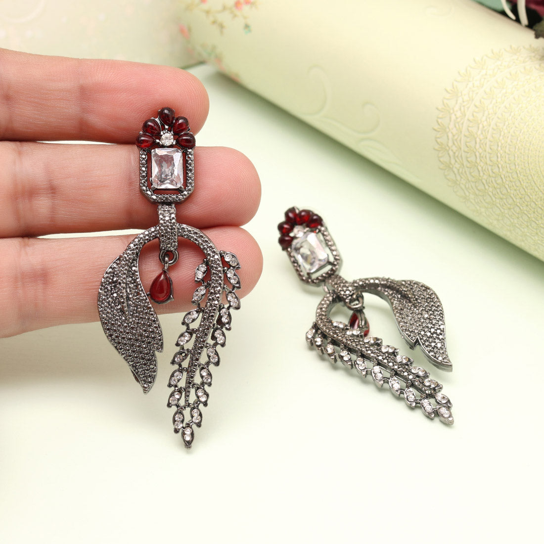 Radiant Orange Color Fashion Earrings