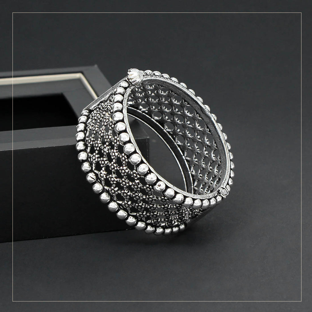 Silver Color Openable Oxidised Bracelet