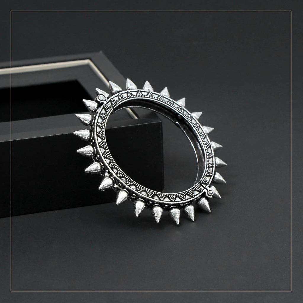 Silver Color Oxidised Bracelet