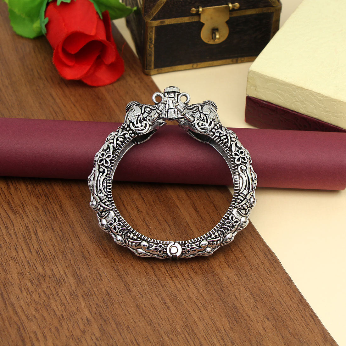 Silver Color Oxidised Bracelet (GSB262SLV)