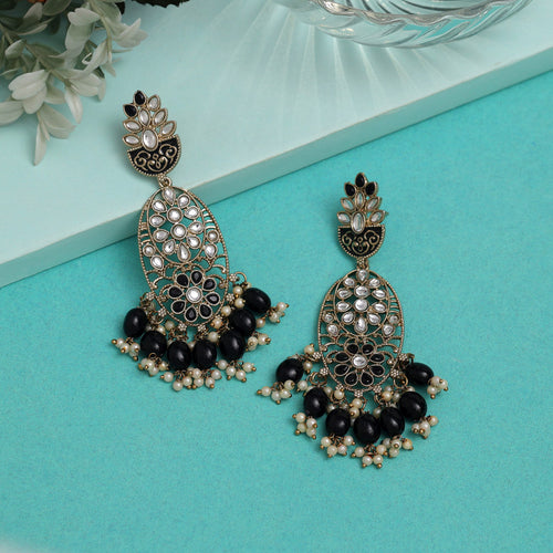11 Pairs Assorted Color Kundan Earrings Combo