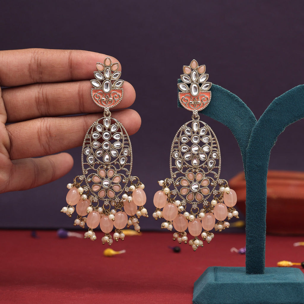 11 Pairs Assorted Color Kundan Earrings Combo