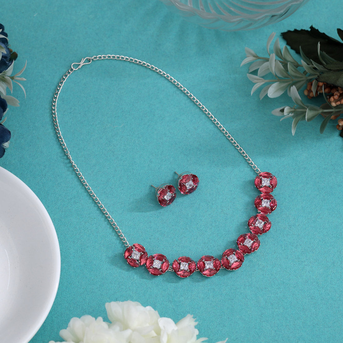 Rani Color Stone Necklace Set