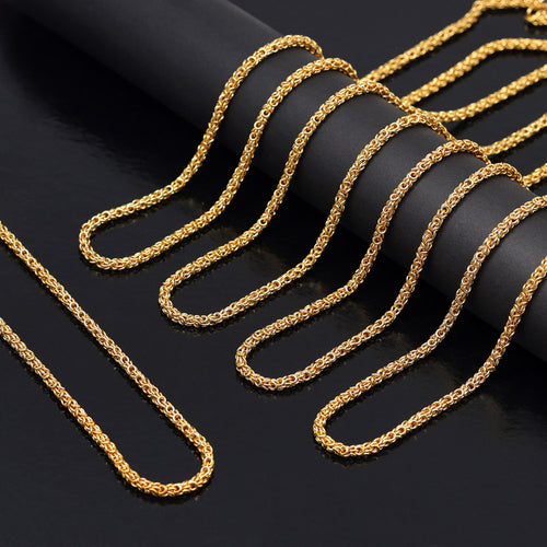 6 Pieces Of Gold Plated Chain Necklace