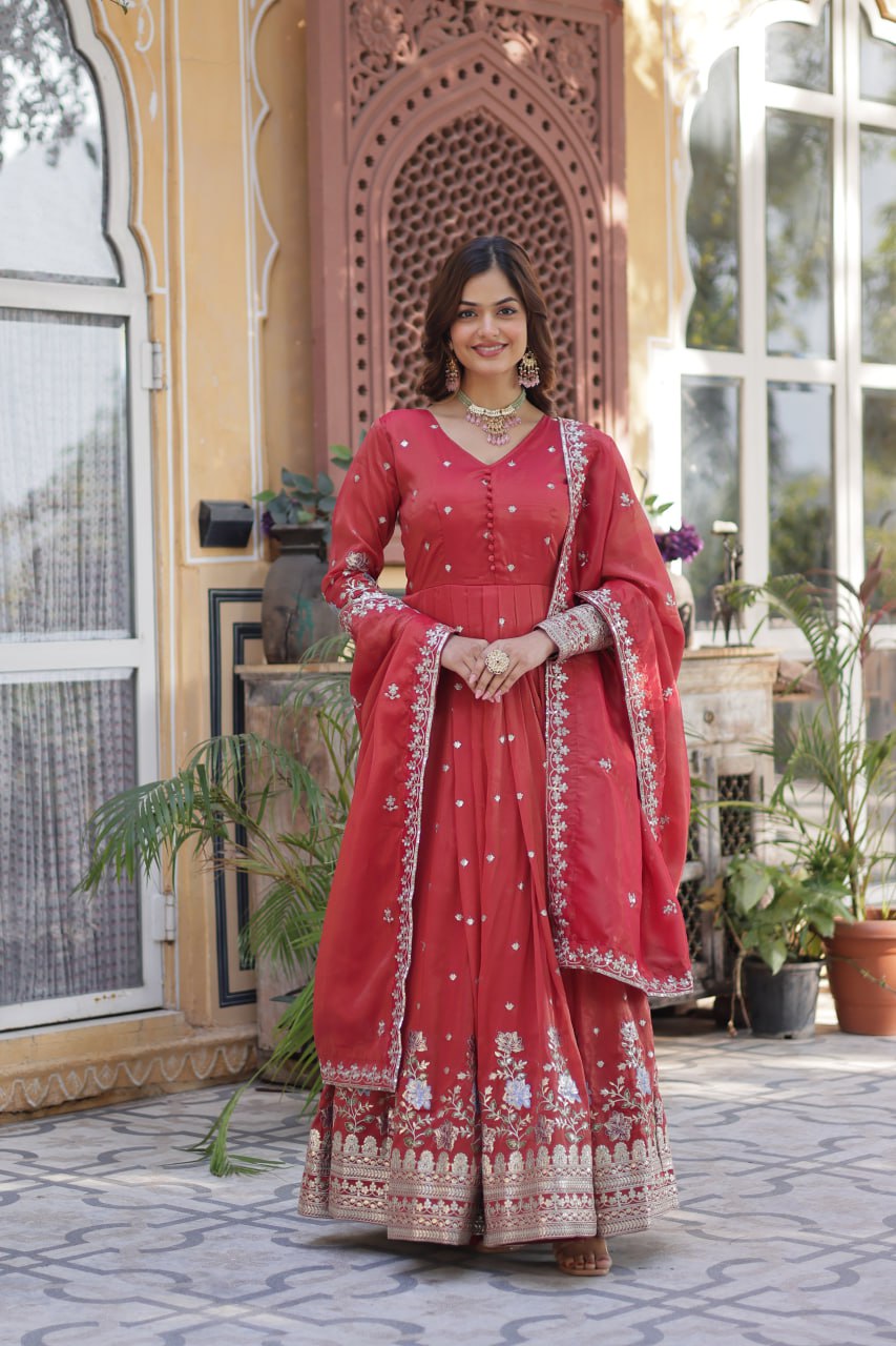 Rich Embroidered Gowns
