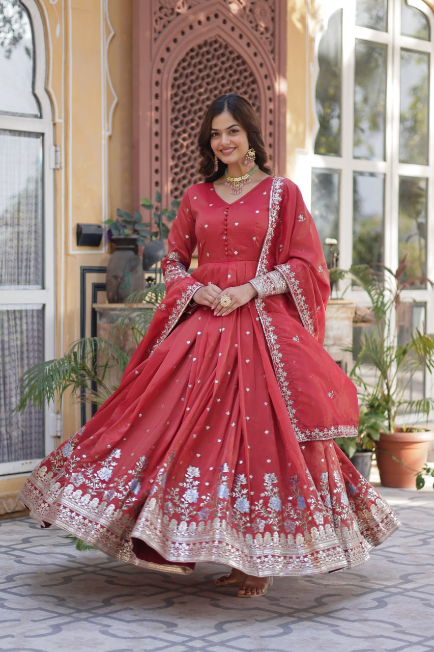 Rich Embroidered Gowns